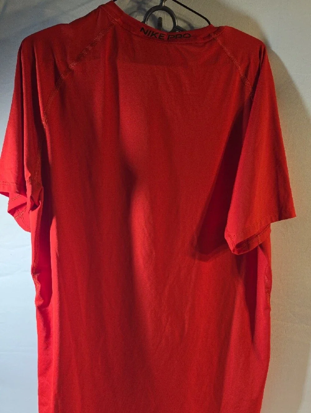 Nike Red Short Sleeve Athletic Tee with Black Swoosh
